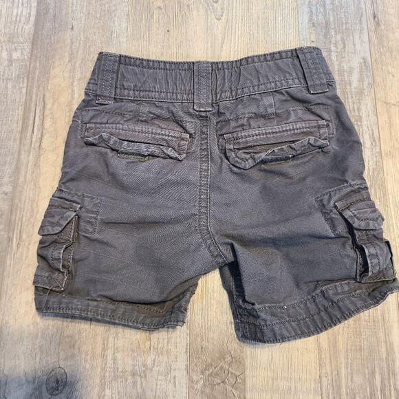 First Wave 2T boy gray denim pocket shorts with elastic adjustable waistband - Picture 2 of 5